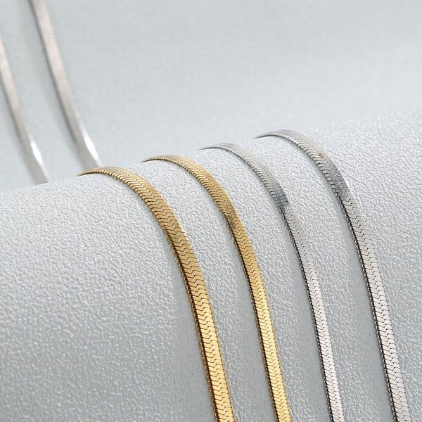 chains women necklace gold blade chain on neck choker flat snake jewelry gift clavicle chocker necklaces, Silver
chains women necklace gold blade chain on neck choker flat snake jewelry gift clavicle chocker necklaces, Silver