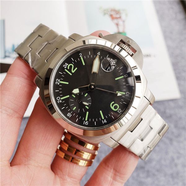 luxury men's watch high-quality steel watchband waterproof automatic mechanical movement 47 mm aaa, Slivery;brown
luxury men's watch high-quality steel watchband waterproof automatic mechanical movement 47 mm aaa, Slivery;brown