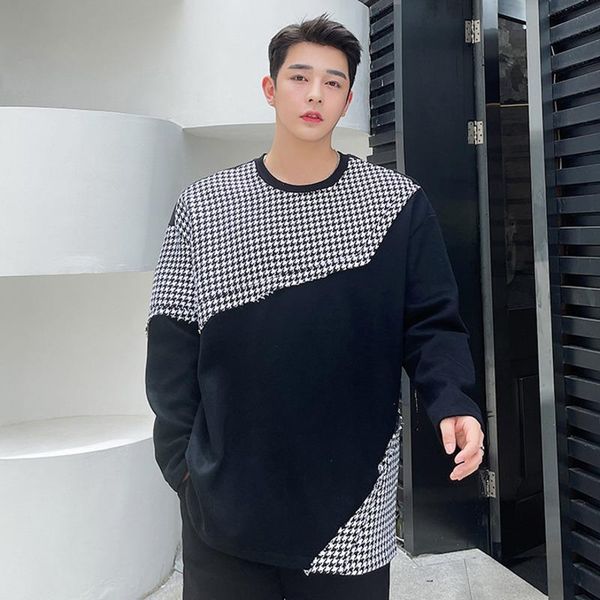 men's hoodies & sweatshirts wear 2021 autumn plaid irregular partchwork sweatshirt ins trendy fashion loose o-neck for male, Black
men's hoodies & sweatshirts wear 2021 autumn plaid irregular partchwork sweatshirt ins trendy fashion loose o-neck for male, Black