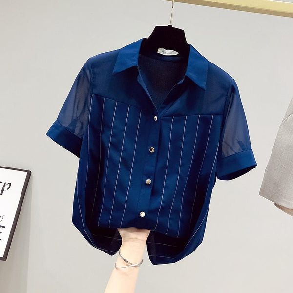 women's blouses & shirts 2021 summer korean ladies short-sleeved chiffon shirt large size loose professional blouse, White
women's blouses & shirts 2021 summer korean ladies short-sleeved chiffon shirt large size loose professional blouse, White