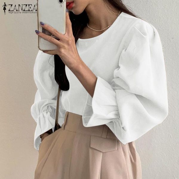 women's blouses & shirts fashion ol women blouse shirt 2022 casual solid puff long sleeve spring autumn oversized loose blusa fe, White
women's blouses & shirts fashion ol women blouse shirt 2022 casual solid puff long sleeve spring autumn oversized loose blusa fe, White