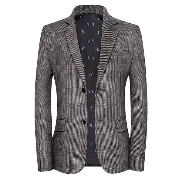 men's suits & blazers 2021 fall winter clothing plaid business casual blazer men fashion slim fit formal single-breasted suit j, White;black
men's suits & blazers 2021 fall winter clothing plaid business casual blazer men fashion slim fit formal single-breasted suit j, White;black