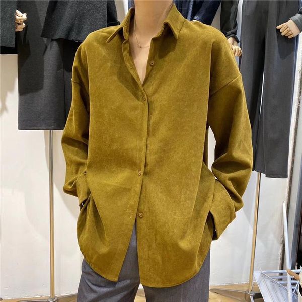 women's blouses & shirts vintage button up korean blouse women fashion solid loose long sleeve shirt ladies casual big size 2021 spring, White
women's blouses & shirts vintage button up korean blouse women fashion solid loose long sleeve shirt ladies casual big size 2021 spring, White