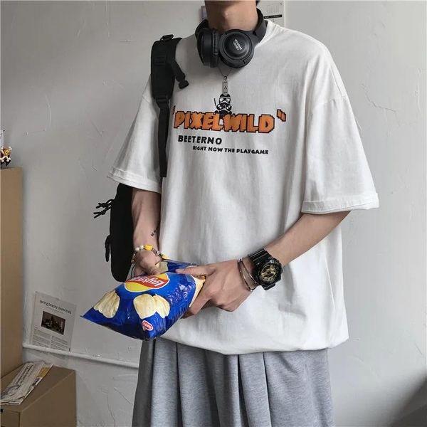 summer hong kong style cotton t-shirt short sleeves male trend cartoon printing loose versatile ins shirt s-4xl men's t-shirts, White;black
summer hong kong style cotton t-shirt short sleeves male trend cartoon printing loose versatile ins shirt s-4xl men's t-shirts, White;black