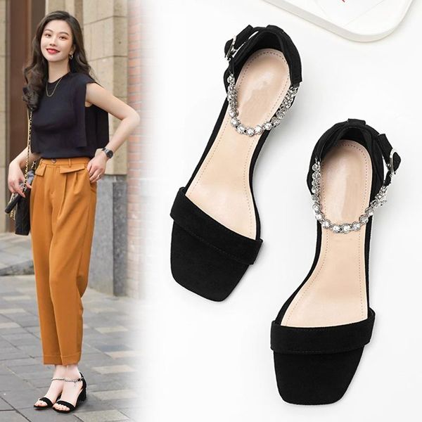 sandals 2021 woman summer roman fish mouth women's thick heel high-heeled shoes sole versatile middle women, Black
sandals 2021 woman summer roman fish mouth women's thick heel high-heeled shoes sole versatile middle women, Black