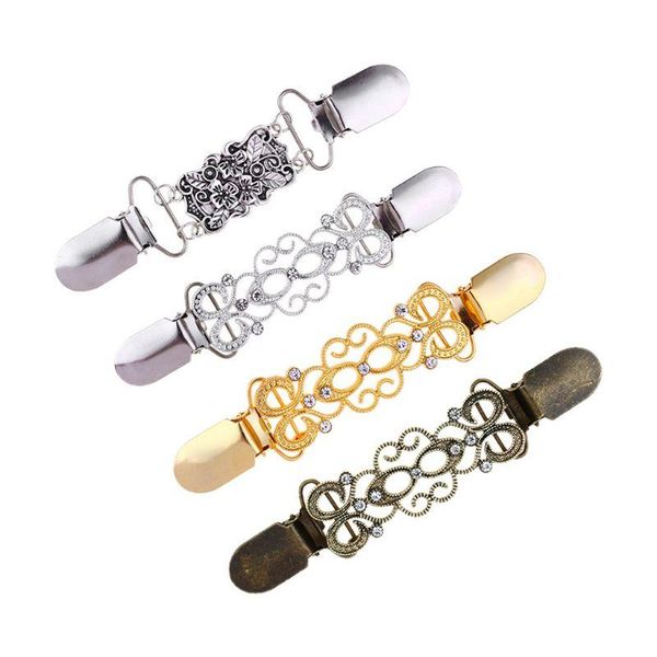 earrings & necklace 4 pcs/set fashion women sweater clips alloy inlaid rhinestone cardigan link buckle collar clip, Silver
earrings & necklace 4 pcs/set fashion women sweater clips alloy inlaid rhinestone cardigan link buckle collar clip, Silver