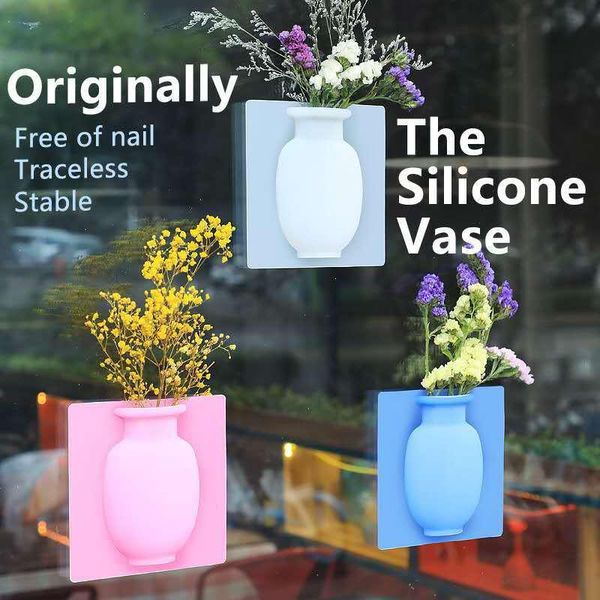 wall hanging floret bottle silicone vase container magic sticker on glass plant flower pots sticky home decor vases
wall hanging floret bottle silicone vase container magic sticker on glass plant flower pots sticky home decor vases