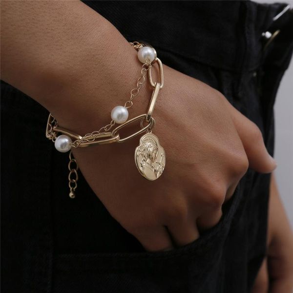 charm bracelets imitation pearl bracelet bangle for women portrait steampunk lock chunky chain friend couple jewelry, Golden;silver
charm bracelets imitation pearl bracelet bangle for women portrait steampunk lock chunky chain friend couple jewelry, Golden;silver