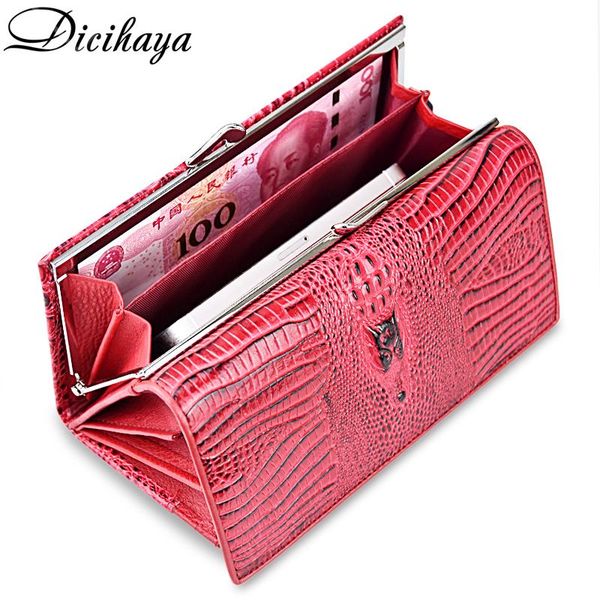 wallets dicihaya genuine leather women wallet design long purse card holder alligator clutch, Red;black
wallets dicihaya genuine leather women wallet design long purse card holder alligator clutch, Red;black