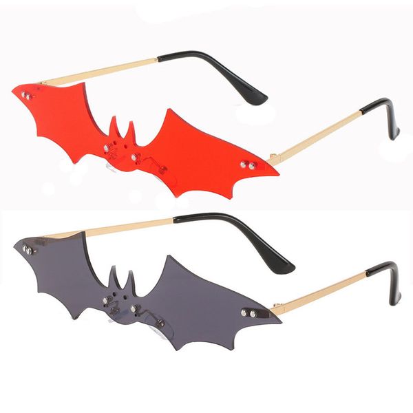 wholesale rimless designer sunglasses vendors shades shaped bat sunglass funny street snap party eyeglasses sun glasses, White;black
wholesale rimless designer sunglasses vendors shades shaped bat sunglass funny street snap party eyeglasses sun glasses, White;black