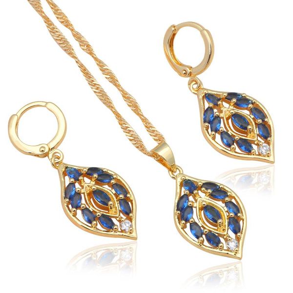 earrings & necklace zircon fashion jewelry sets gold tone blue austrian health nickel lead js588a, Silver
earrings & necklace zircon fashion jewelry sets gold tone blue austrian health nickel lead js588a, Silver