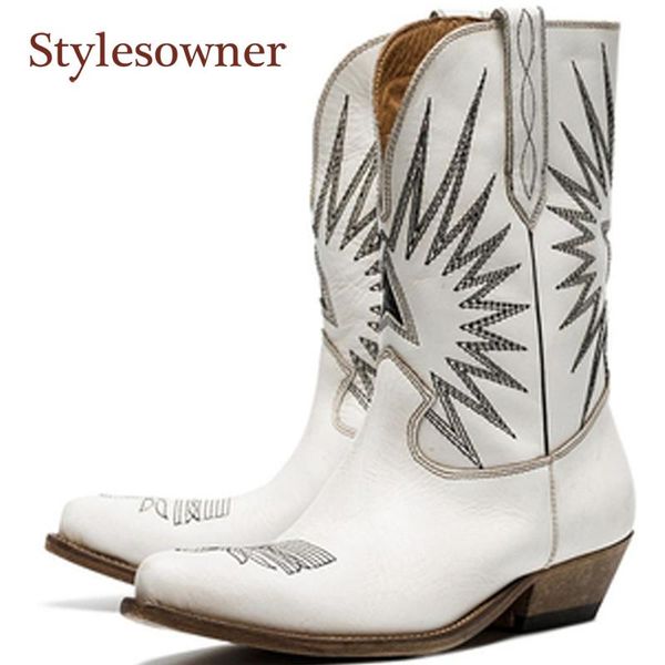 boots retro embroider pointed toe western cowboy woman real leather high heel wedges slip-on winter fashion design shoes, Black
boots retro embroider pointed toe western cowboy woman real leather high heel wedges slip-on winter fashion design shoes, Black