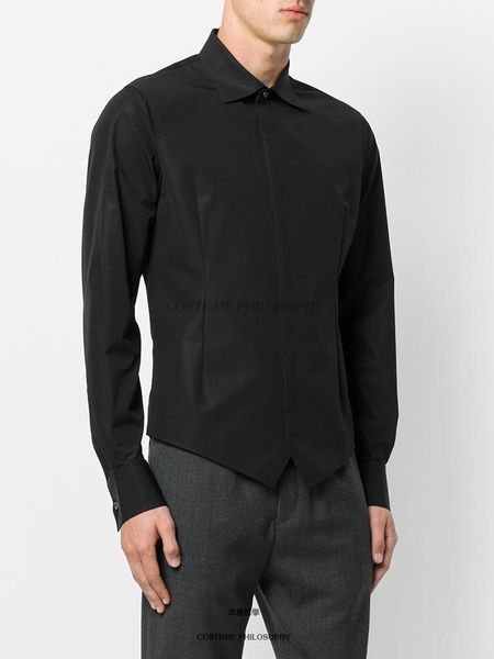 self-made 2021 men's shirts short style long sleeves. s-6xl casual, White;black