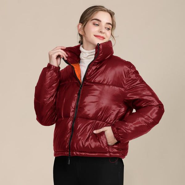 women's down & parkas color interlocking coat, loose stand-up collar bright face ladies cotton coat,winter coats and jackets for womeno, Black
women's down & parkas color interlocking coat, loose stand-up collar bright face ladies cotton coat,winter coats and jackets for womeno, Black