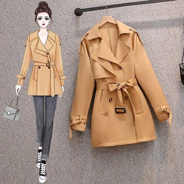 women's trench coats nice spring long windshield large size loose fashion jacket winter coat women cotton polyester streetwear, Tan;black
women's trench coats nice spring long windshield large size loose fashion jacket winter coat women cotton polyester streetwear, Tan;black