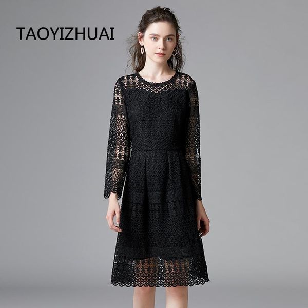 casual dresses black water soluble dress french fashion three dimensional modeling lace show thin fat sister versatile brand clothing, Black;gray
casual dresses black water soluble dress french fashion three dimensional modeling lace show thin fat sister versatile brand clothing, Black;gray