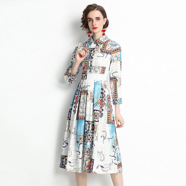 casual dresses autumn rushed big shirt fashion long sleeve printed dress office lady printing mid-calf turn-down collar midi, Black;gray
casual dresses autumn rushed big shirt fashion long sleeve printed dress office lady printing mid-calf turn-down collar midi, Black;gray