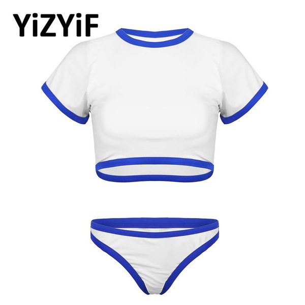 women swimsuit set swimwear short sleeves padded push up crop with high waist thong bikini bottoms bathing suit one-piece suits
women swimsuit set swimwear short sleeves padded push up crop with high waist thong bikini bottoms bathing suit one-piece suits