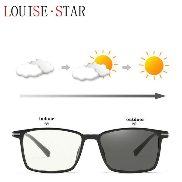 fashion sunglasses frames pochromic myopia filter with diopter glasses for men's driving blocking light out anti-blue, Black
fashion sunglasses frames pochromic myopia filter with diopter glasses for men's driving blocking light out anti-blue, Black