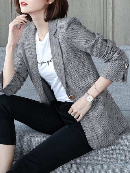 women's suits & blazers kmetram women's jacket woman spring 2021 streetwear korean blazer women and jackets plaid coat chaqueta muj, White;black
women's suits & blazers kmetram women's jacket woman spring 2021 streetwear korean blazer women and jackets plaid coat chaqueta muj, White;black