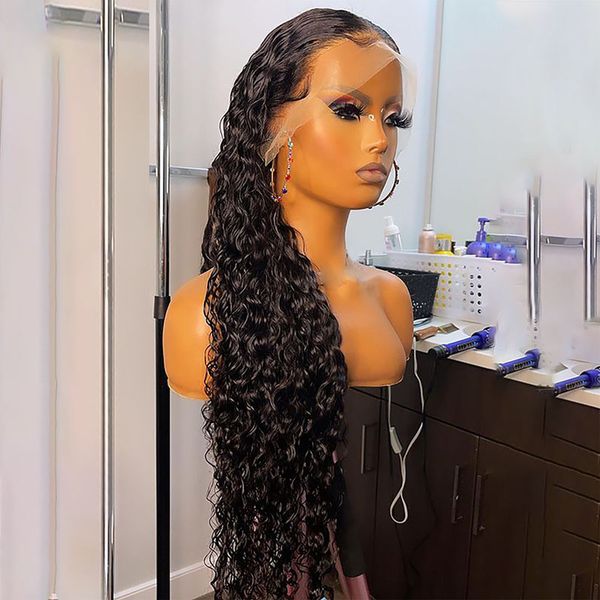 costume accessories 26inch 180%density black long deep wave synthetic lace front wigs for women with baby hair heat resistant fiber hair dai, Silver
costume accessories 26inch 180%density black long deep wave synthetic lace front wigs for women with baby hair heat resistant fiber hair dai, Silver