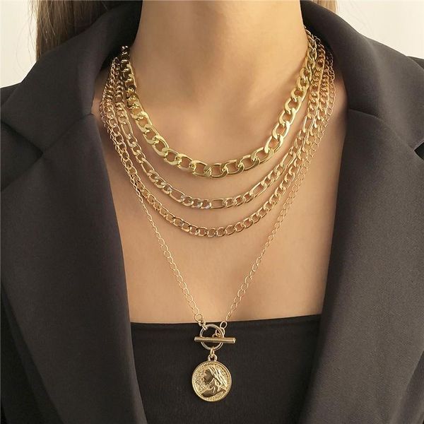 chains fashion multi-layered snake chain necklace for women vintage gold color coin pearl choker party statement jewelry gift, Silver
chains fashion multi-layered snake chain necklace for women vintage gold color coin pearl choker party statement jewelry gift, Silver
