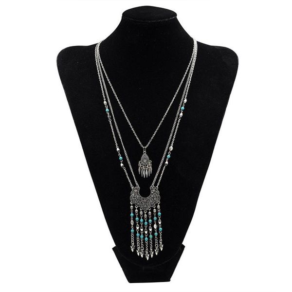 fashion boho choker colar long bohemian tassel necklace vintage ethnic pendant maxi statement for women fine jewelry necklaces, Silver
fashion boho choker colar long bohemian tassel necklace vintage ethnic pendant maxi statement for women fine jewelry necklaces, Silver