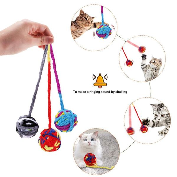 cat toys ball fun colorful yarn balls with rattle for cats interactive chasing chewing kitten handmade craft pet supplies
cat toys ball fun colorful yarn balls with rattle for cats interactive chasing chewing kitten handmade craft pet supplies