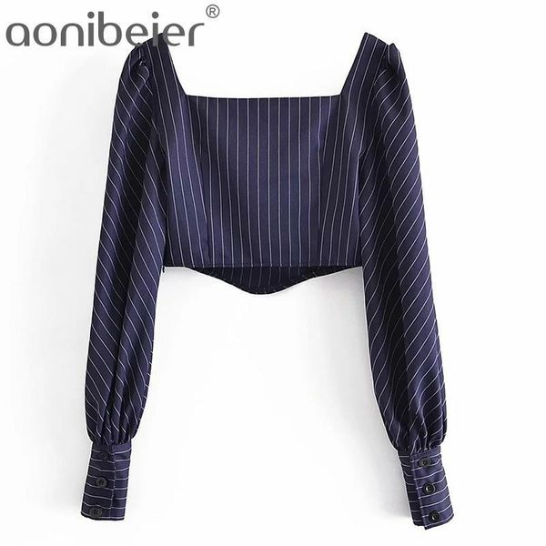 women's blouses & shirts aonibeier summer autumn fashion square collar long sleeve irregular hem slim women striped casual female shirt, White
women's blouses & shirts aonibeier summer autumn fashion square collar long sleeve irregular hem slim women striped casual female shirt, White
