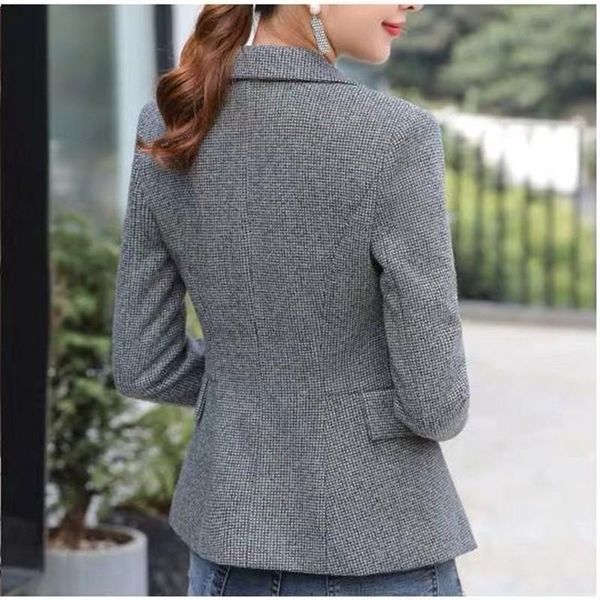 women's suits & blazers fashion plaid women blazer single button long sleeve female casual coats office ladies outerwear chic, White;black
women's suits & blazers fashion plaid women blazer single button long sleeve female casual coats office ladies outerwear chic, White;black