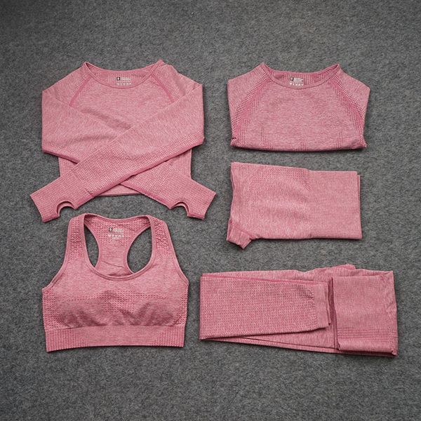 2/3/5pcs seamless women yoga set workout sportswear fitness long sleeve crop high waist leggings sports suits gym clothinging, White;black
2/3/5pcs seamless women yoga set workout sportswear fitness long sleeve crop high waist leggings sports suits gym clothinging, White;black