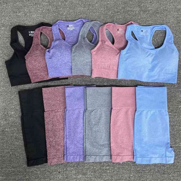 style 2pcs/set women seamless leggings yoga set gym clothes sports bra fitness high waist suits sports shorts+bra 210802, Gray
style 2pcs/set women seamless leggings yoga set gym clothes sports bra fitness high waist suits sports shorts+bra 210802, Gray