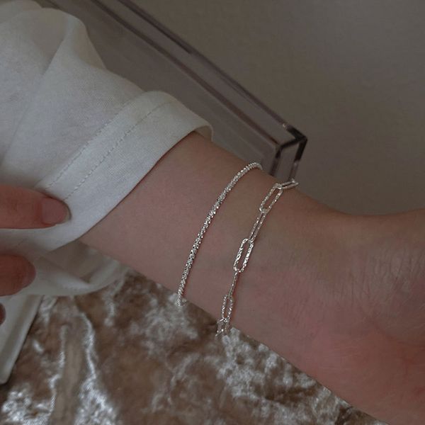 hand catenary silver wave sparkling bracelet female ins personality design simple trend net red cool wind temperament, Black
hand catenary silver wave sparkling bracelet female ins personality design simple trend net red cool wind temperament, Black