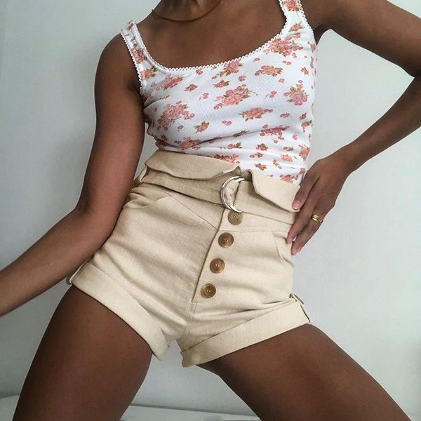 arrivals 2021 women high waist pink shorts summer fashion street women's, White;black
arrivals 2021 women high waist pink shorts summer fashion street women's, White;black
