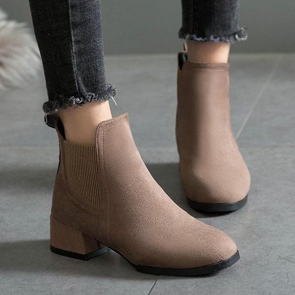 boots 2021 women autumn flock ankle comfortable slip-on round toe square heel solid casual black/camel booties shoes
boots 2021 women autumn flock ankle comfortable slip-on round toe square heel solid casual black/camel booties shoes