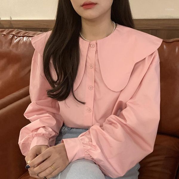 women's blouses & shirts asymsay 2021 fashion spring single breasted loose casual lantern sleeve women sweet girls shirt blusas, White
women's blouses & shirts asymsay 2021 fashion spring single breasted loose casual lantern sleeve women sweet girls shirt blusas, White
