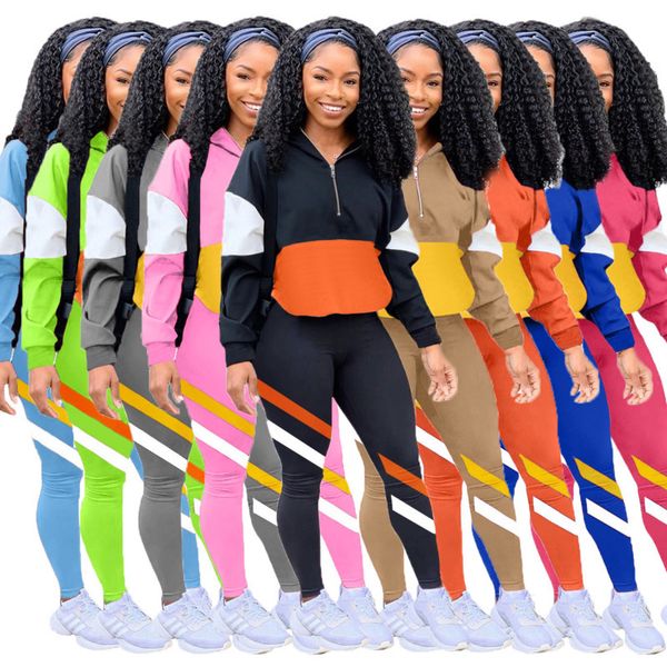 women's two piece pants women tracksuits pieces set multi color line stitching splicing leisure sports suits ladies fashion casual outf, White
women's two piece pants women tracksuits pieces set multi color line stitching splicing leisure sports suits ladies fashion casual outf, White