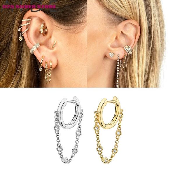 hoop & huggie aide 925 silver earrings for women chain zircon with charm gift pendientes plata kolczyki, Golden;silver
hoop & huggie aide 925 silver earrings for women chain zircon with charm gift pendientes plata kolczyki, Golden;silver