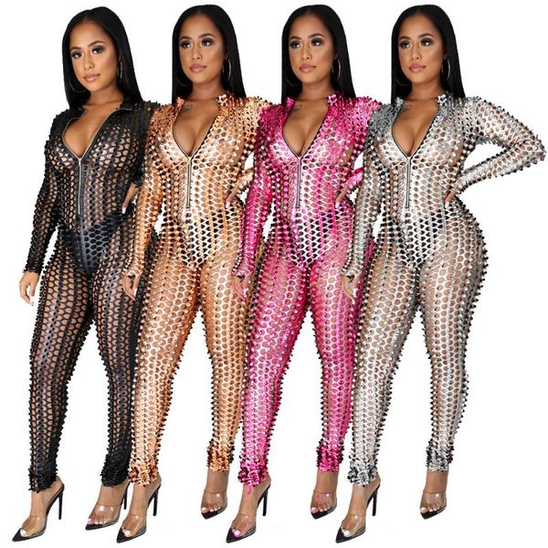 women's jumpsuits & rompers echoine hollow out skinny womens jumpsuit 2021 autumn front zipper full sleeve slim overalls streetwear nig, Black;white
women's jumpsuits & rompers echoine hollow out skinny womens jumpsuit 2021 autumn front zipper full sleeve slim overalls streetwear nig, Black;white