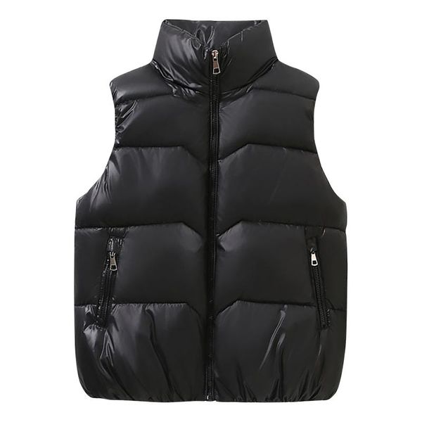 women's hoodies & sweatshirts women winter harajuku thickened down padded vest coat warm solid color loose fashion shiny leather cotton, Black
women's hoodies & sweatshirts women winter harajuku thickened down padded vest coat warm solid color loose fashion shiny leather cotton, Black