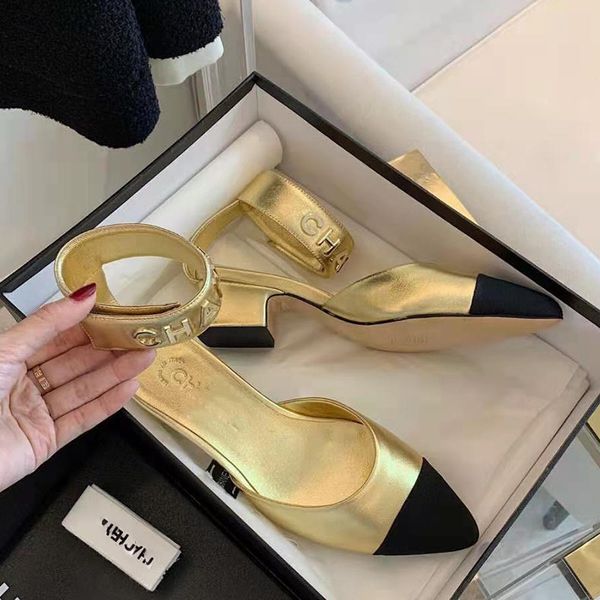 2021 women's shoes pointed toe color matching thick heel high heels summer mid-heel ladies sandals brand buckle leather flesh-colored r, Black
2021 women's shoes pointed toe color matching thick heel high heels summer mid-heel ladies sandals brand buckle leather flesh-colored r, Black