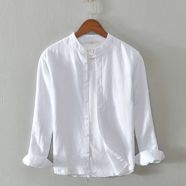 men's dress shirts autumn and summer long sleeve shirt cotton linen stand collar casual comfortable breathable slim d8o8, White;black
men's dress shirts autumn and summer long sleeve shirt cotton linen stand collar casual comfortable breathable slim d8o8, White;black