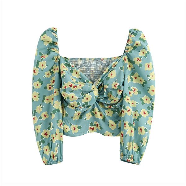 stylish floral print draped crop blouses fashion puff sleeve back elastic female shirts blusas streetwear women's chic 210430, White
stylish floral print draped crop blouses fashion puff sleeve back elastic female shirts blusas streetwear women's chic 210430, White