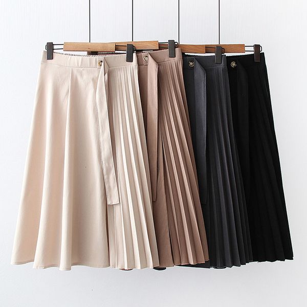 skirts skirts spring drape novelty a-line pleated midi with sashes high waist solid belt knee length s ifdi, Black
skirts skirts spring drape novelty a-line pleated midi with sashes high waist solid belt knee length s ifdi, Black