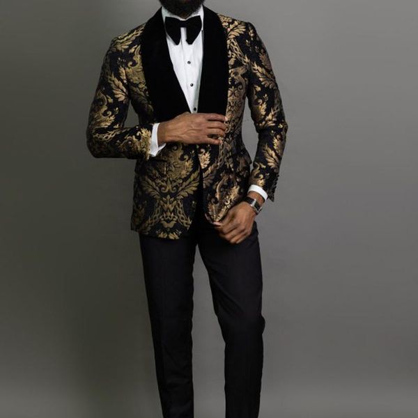 men's suits & blazers 2 piece black floral jacquard prom men slim fit with velvet shawl lapel wedding groom tuxedo male fashion clothes, White;black
men's suits & blazers 2 piece black floral jacquard prom men slim fit with velvet shawl lapel wedding groom tuxedo male fashion clothes, White;black