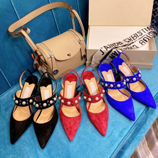 summer shoes woman elegant kid suede back-strap sandals pointed toes thin heels pearl decora dress, Black
summer shoes woman elegant kid suede back-strap sandals pointed toes thin heels pearl decora dress, Black