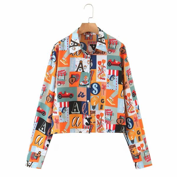 shirts 2021 women printed cropped shirt long sleeves collared fashion casual high street cartoon chic woman shirts, White
shirts 2021 women printed cropped shirt long sleeves collared fashion casual high street cartoon chic woman shirts, White