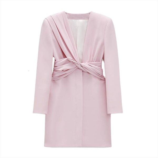 spring and summer pink pleated women dress lace up v neck slim fit jumpsuit coat for, Black;gray
spring and summer pink pleated women dress lace up v neck slim fit jumpsuit coat for, Black;gray