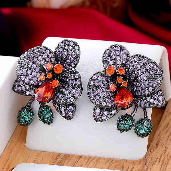 godki luxury purple flower trendy cubic zircon wedding engagement party dubai gold earrings women 2021, Golden
godki luxury purple flower trendy cubic zircon wedding engagement party dubai gold earrings women 2021, Golden