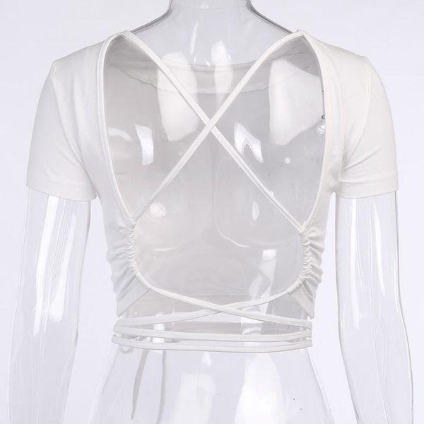 hollow thin short-sleeved women sexys halter straps for summer bmf88 women's t-shirt, White
hollow thin short-sleeved women sexys halter straps for summer bmf88 women's t-shirt, White